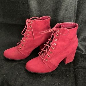 Burgundy Heel boots
